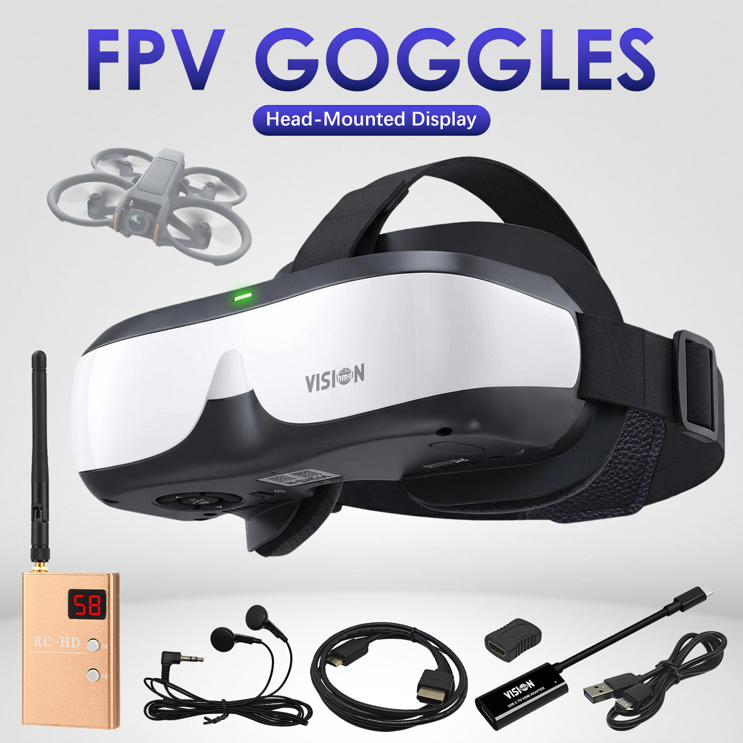 Kit de Óculos de Vídeo FPV DIY - Skyzone Sky04O Pro Fpv Goggles avaliação e preço